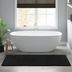1 PCS 24x72" 100% Cotton Tufted 3000 GSM Reversible Bath Rug Black