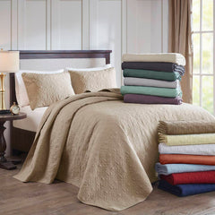 3 Piece Reversible Bedspread Set Balsam Green Queen