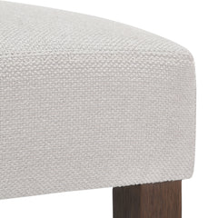 Upholstered Armless Dining Table Chairs Set of 2 with Hardwood Frame Curved Backrest for Kitchen Room