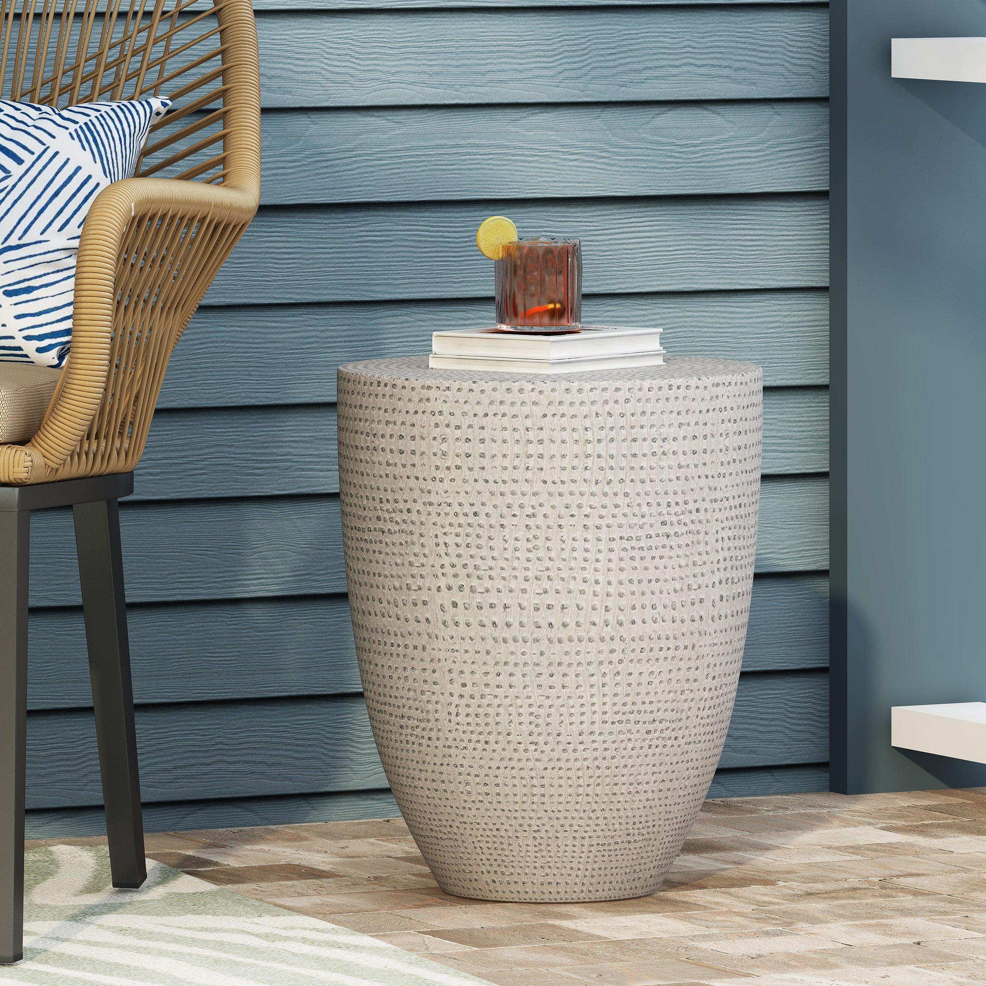 Outdoor LightWeight Concrete Side Table