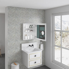 24'' W x 26'' H Surface Frameless Mirror Medicine Cabinet, Beveled Mirror Edges Bathroom Medicine Cabinet, Right opening door