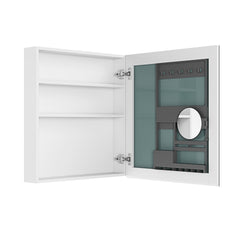 24'' W x 26'' H Surface Frameless Mirror Medicine Cabinet, Beveled Mirror Edges Bathroom Medicine Cabinet, Right opening door