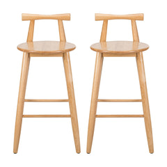 Grove Indoor Rubberwood Barstool, Natural Finished, Set of 2
