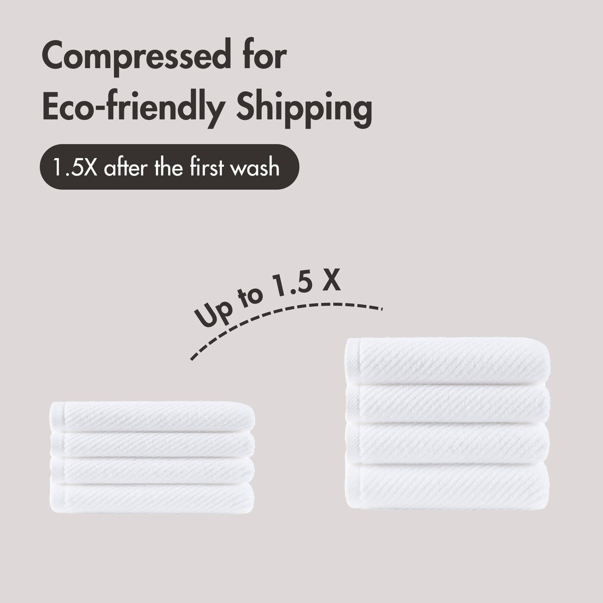 4-Piece 100% Cotton Quick Dry Diagonal Ribbed 4pcs Hand Towel Set, White