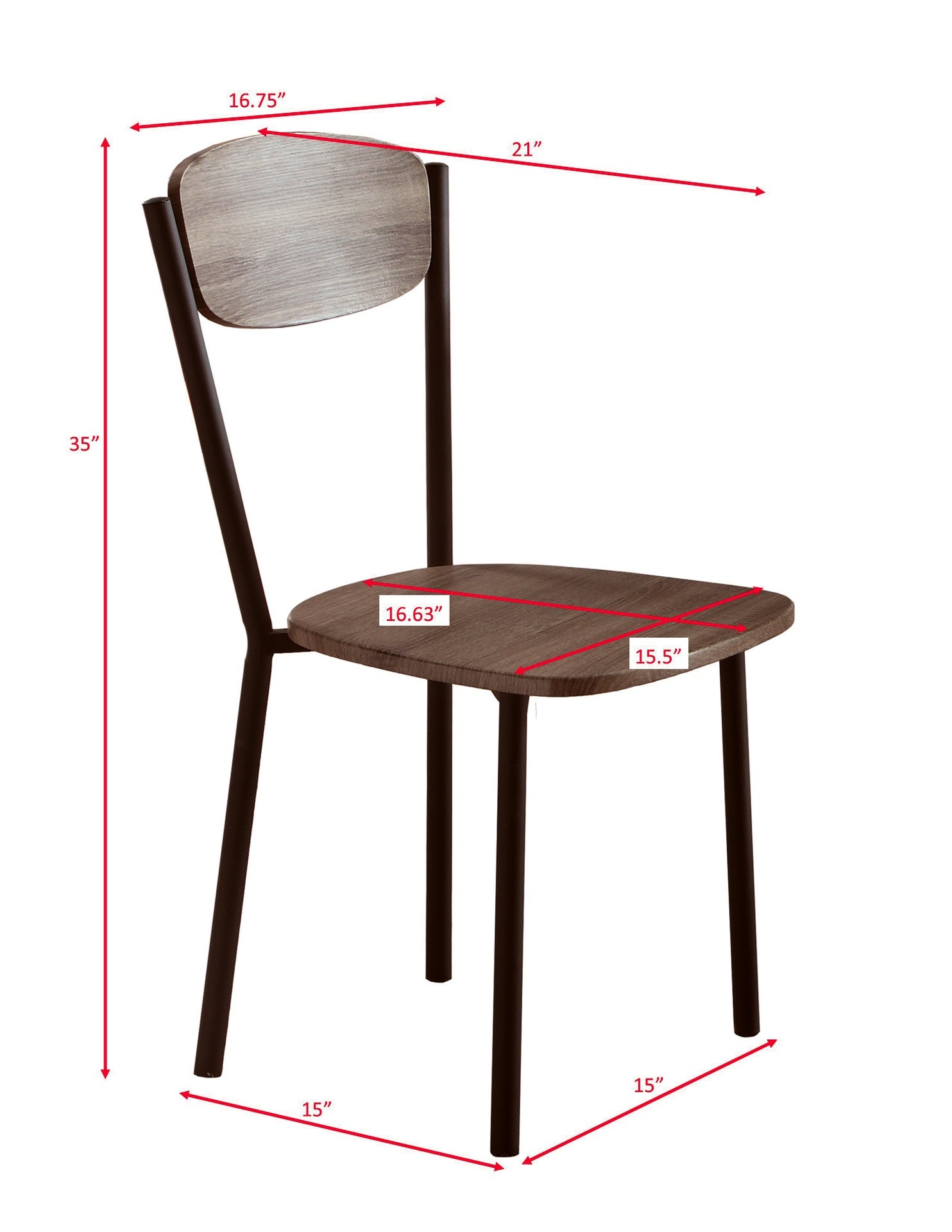 5-Piece Black Graywash Round Dining Set Table Chairs Rustic Gray Finish Dining Room Wooden Furniture