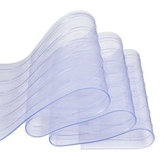 Clear PVC Strip Curtain, 75 ft Length x 8 in Width, Ribbed Plastic Door Strip Bulk Roll, Walk in Freezer Cooler Curtain Strips for Doorways of Supermarket, Garage, Warehouse, Pet Animal House