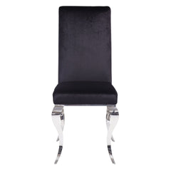 Black and Chrome Tight Back Side Chairs (Set of 2)
