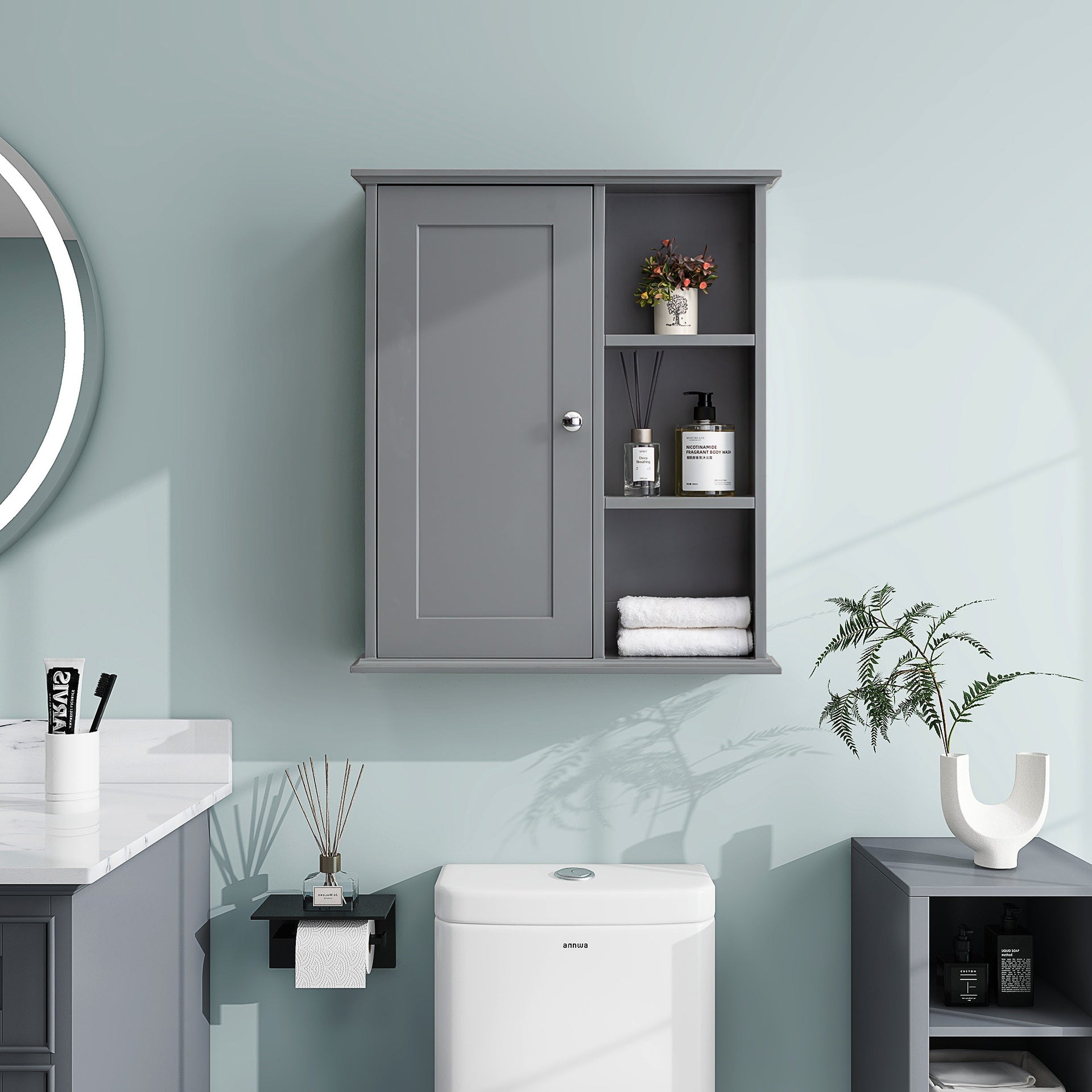 Upgraded Bathroom Wall Cabinet Over The Toilet Storage Cabinet Wall Mounted Storage Cabinet Wooden Medicine Cabinets