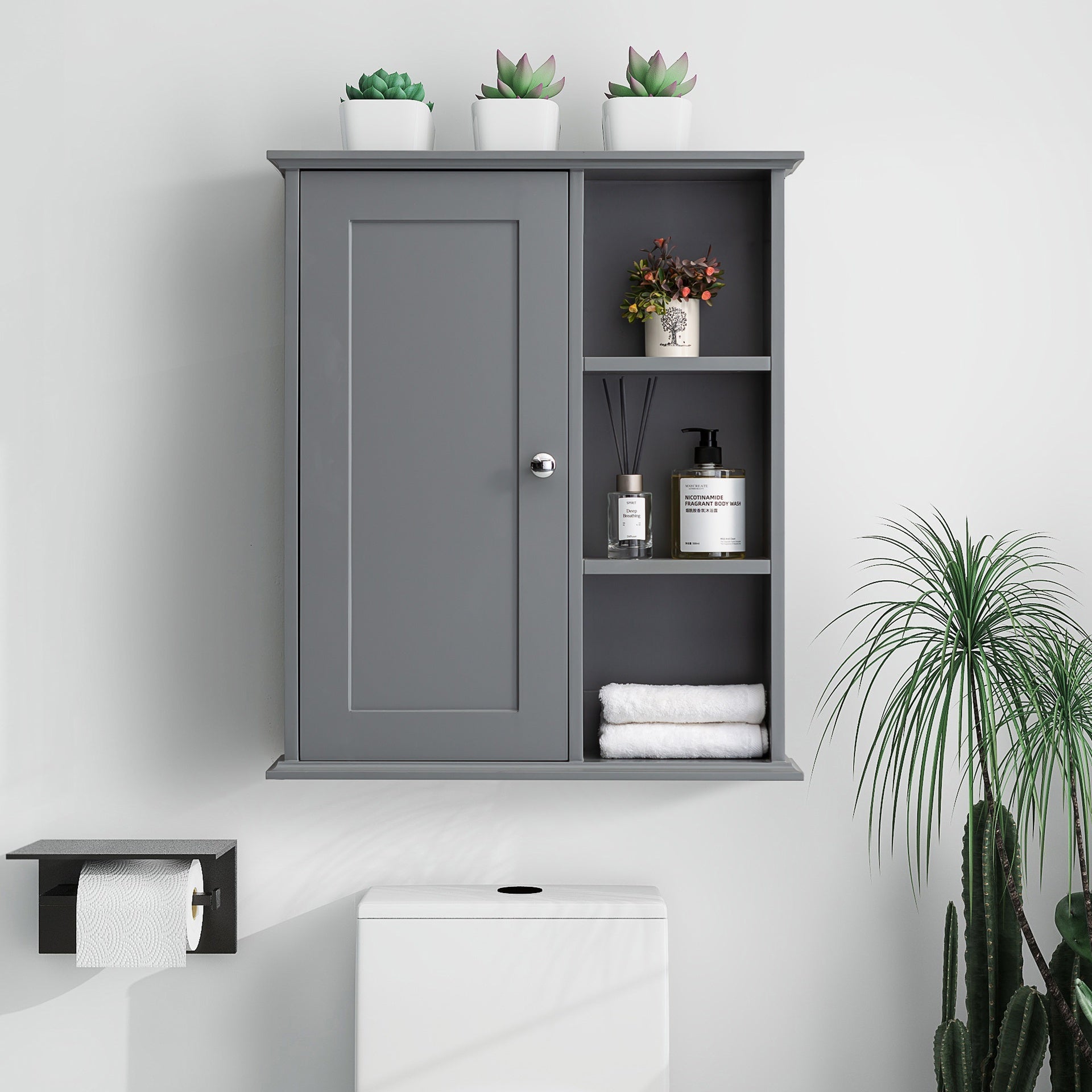 Upgraded Bathroom Wall Cabinet Over The Toilet Storage Cabinet Wall Mounted Storage Cabinet Wooden Medicine Cabinets