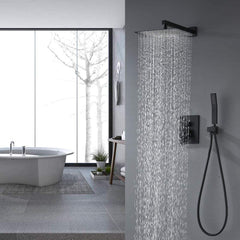 10 inch Shower Head Bathroom Luxury Rain Mixer Shower Complete Combo Set Wall Mounted