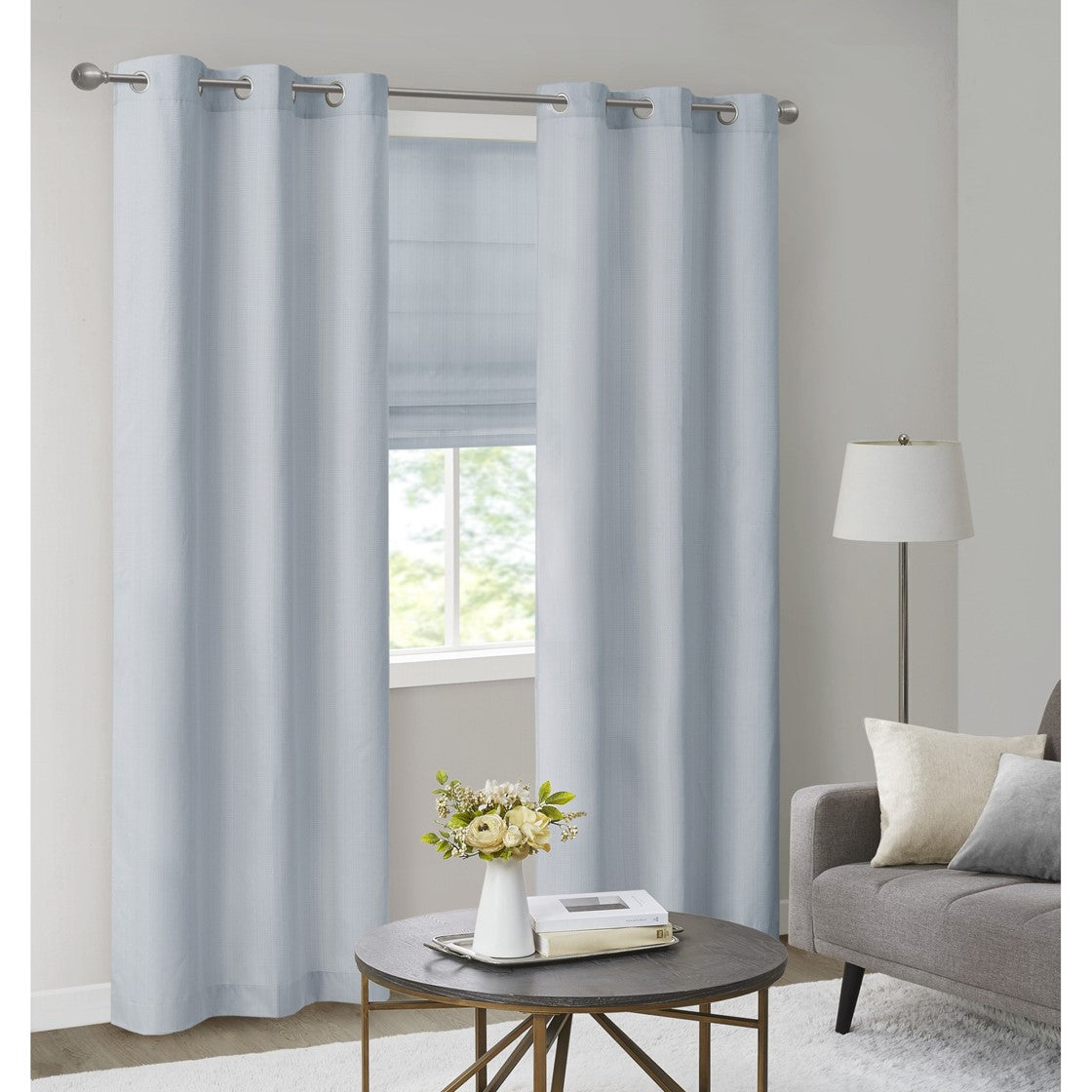 Basketweave Room Darkening Cordless Roman Shade