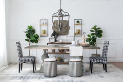 4 - Light Metal Chandelier, Hanging Light Fixture with Adjustable Chain for Kitchen Dining Room Foyer Entryway, Bulb Not Included