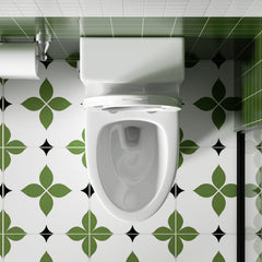 1.28 GPF Tornado Flush One-piece Toilet Elongated,Siphonic Side Press Single Flush,17" ADA Comfort Chair Height Seat,Soft Closing Seat, 1000g MAP Flushing Score Toilet, Gloss White GW-003S