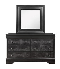 SHAKER CROCODILE METALLIC GREY DRESSER