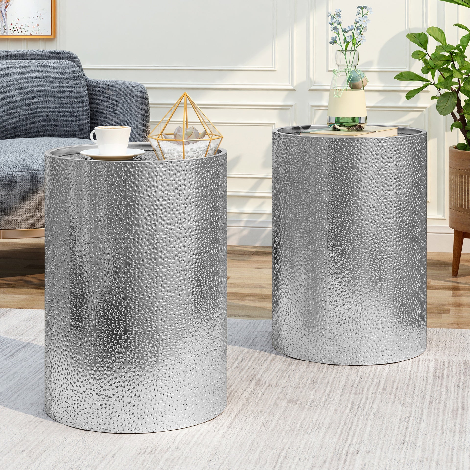 METAL SIDE TABLE