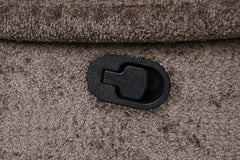 Transitional Style Glider Recliner Track Pillow Top Arms High Density Foam Dark Brown Finish Primary Living Room