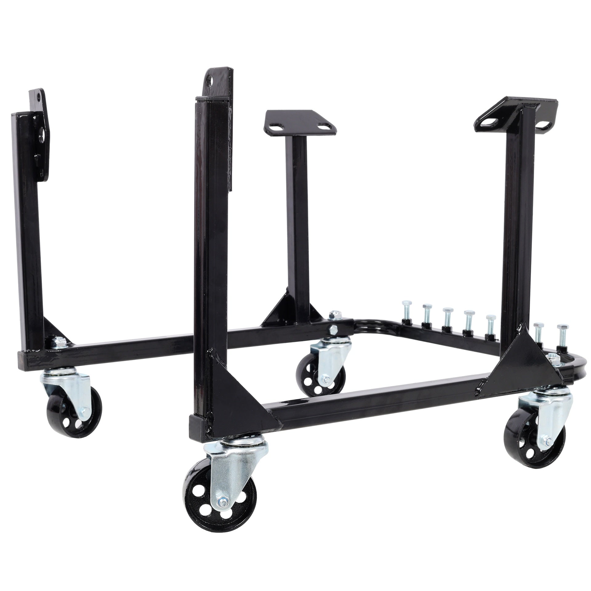 750LBS Engine Cradle with Wheels,Heavy-Duty Steel Motor Holder with 4 Swivel Casters and 4 Hook Positions Easy Assembly