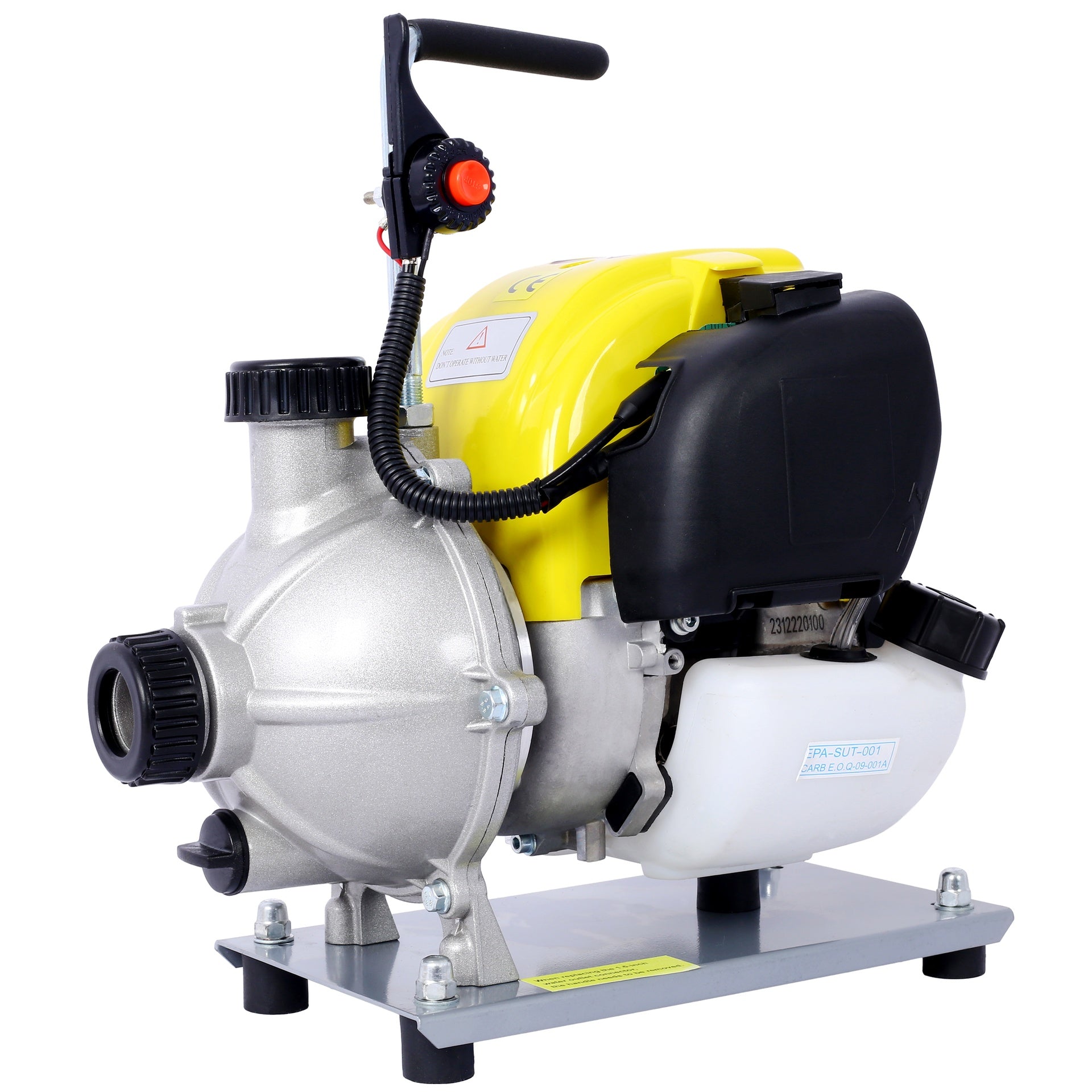 38CC 4 Stroke Gasoline Water Pump 1.5Inch Portable Gas Powered Transfer Pump Commercial Engine Water Pump for Flood Landscaping or Gardening Irrigation 8500r/min,10FT x 1"Suction 1.5"  lay flat hose