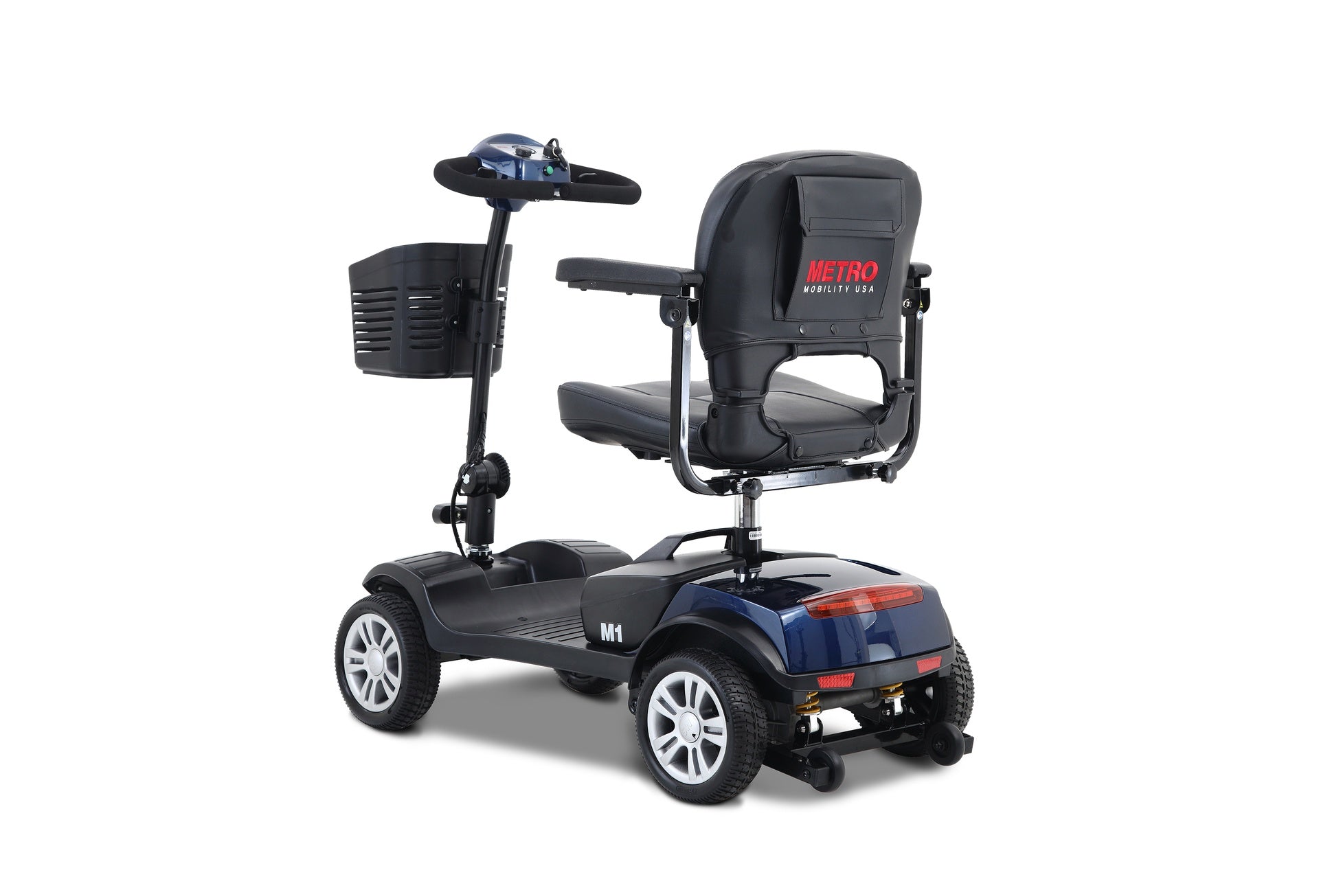 Four wheels Compact Travel Mobility Scooter with 300W Motor for Adult-300lbs, BLUE