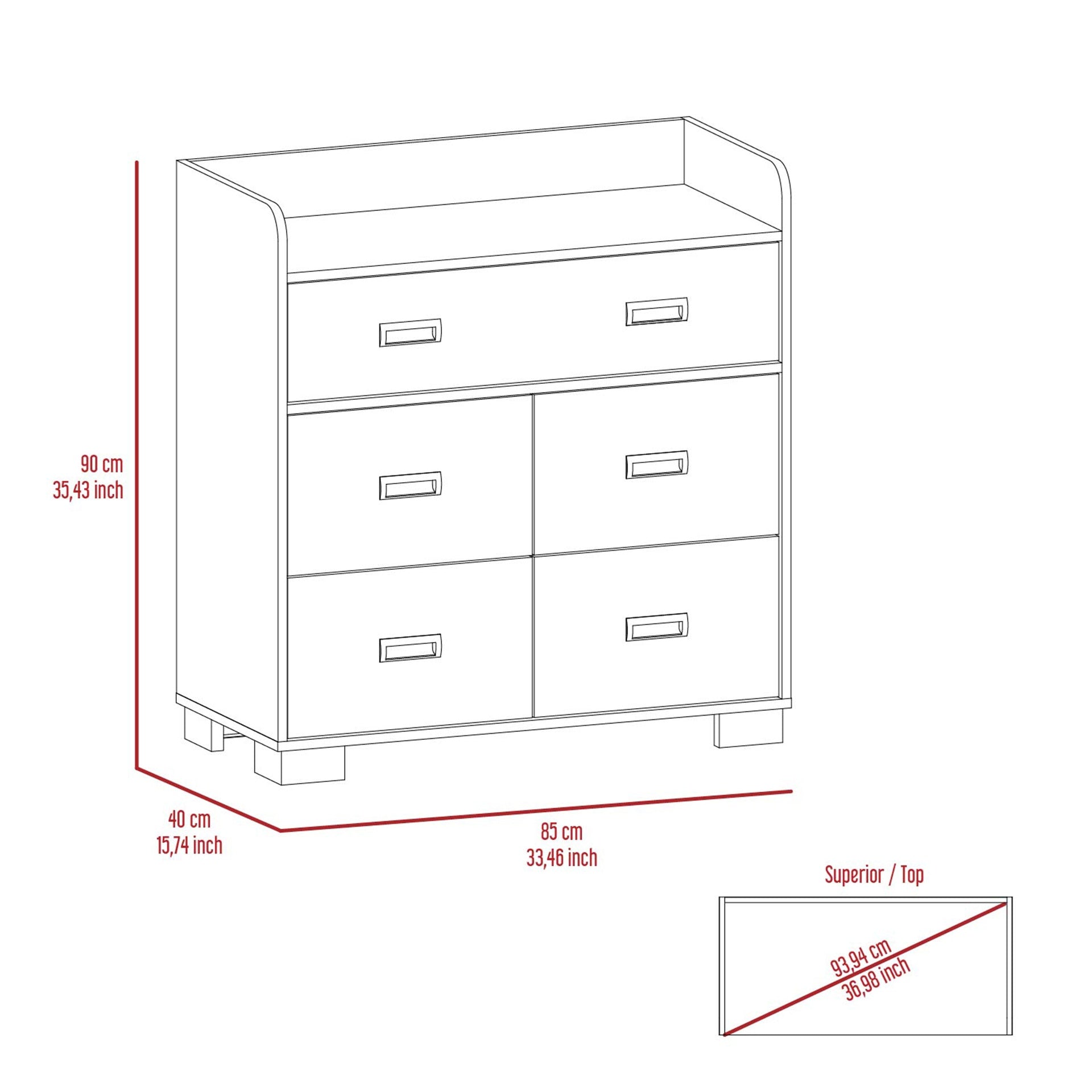 Dresser Wuuman, Bedroom, White