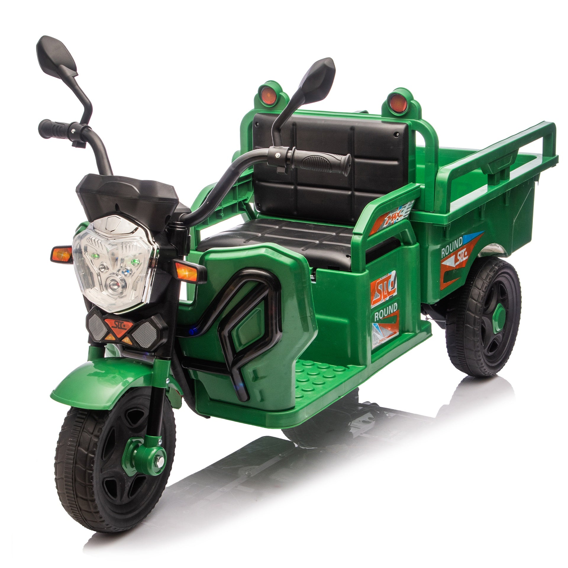 12V Kids Electric 3-Wheel Cargo Truck,2WD,Anti-Slip Wheels,Long Battery Life,Large Storage Space,Extra Wide Seat with LED Lights & Music,Stable Electric Trike for Toddlers,Recommended age: 3-6