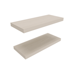 Floating Shelves, White Washed Oak, 2 Shelves, 1.50" H