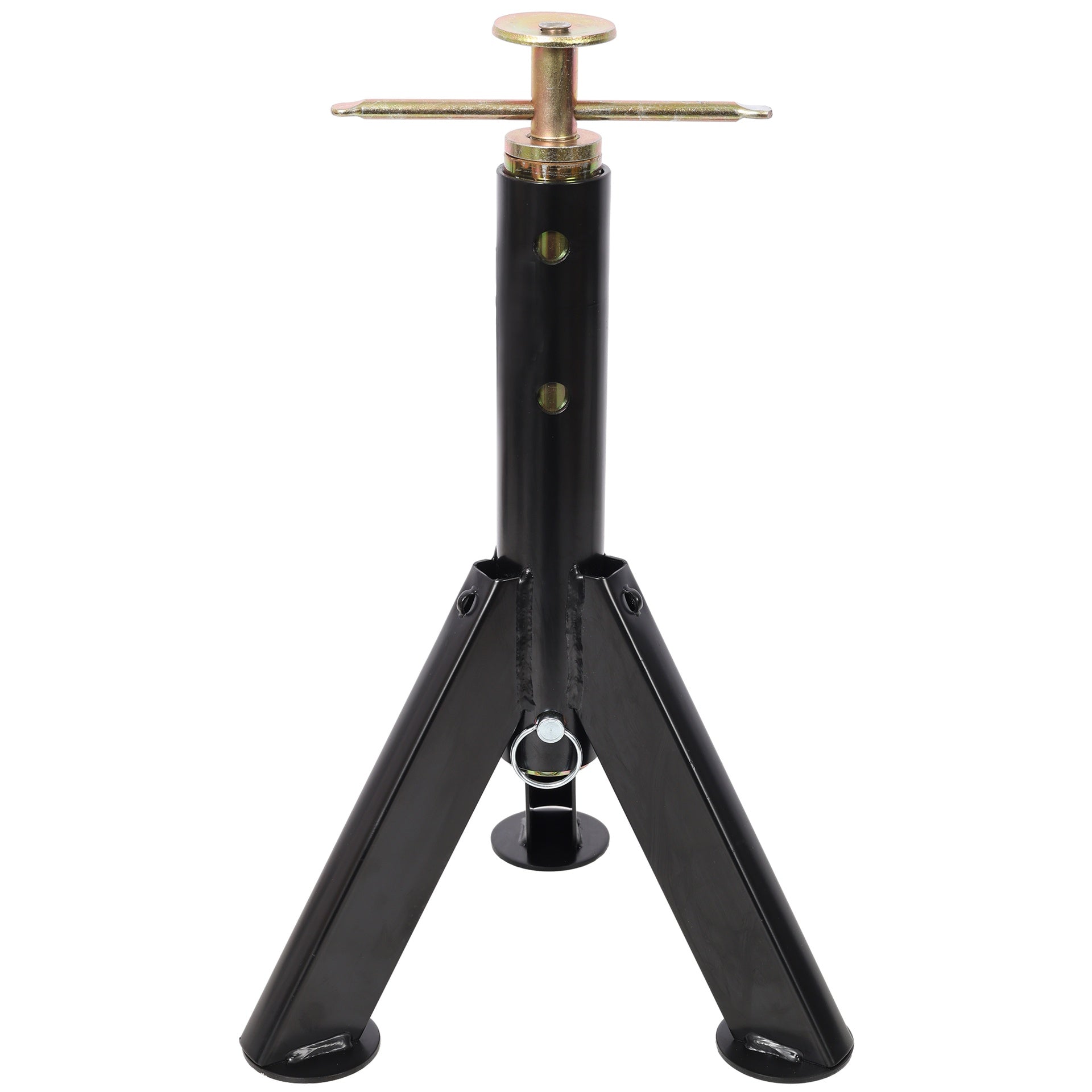 RV Adjustable Telescoping Stabilizer Jack Stand, Supports Stabilizer Jacks,16 to 30 Inches Adjustabe Height,6,000 Pound Capacity,Black Color, 2PACK