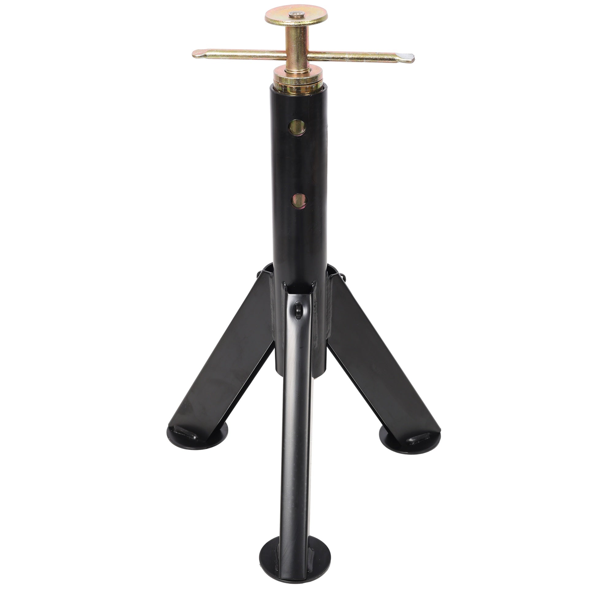 RV Adjustable Telescoping Stabilizer Jack Stand, Supports Stabilizer Jacks,16 to 30 Inches Adjustabe Height,6,000 Pound Capacity,Black Color, 2PACK