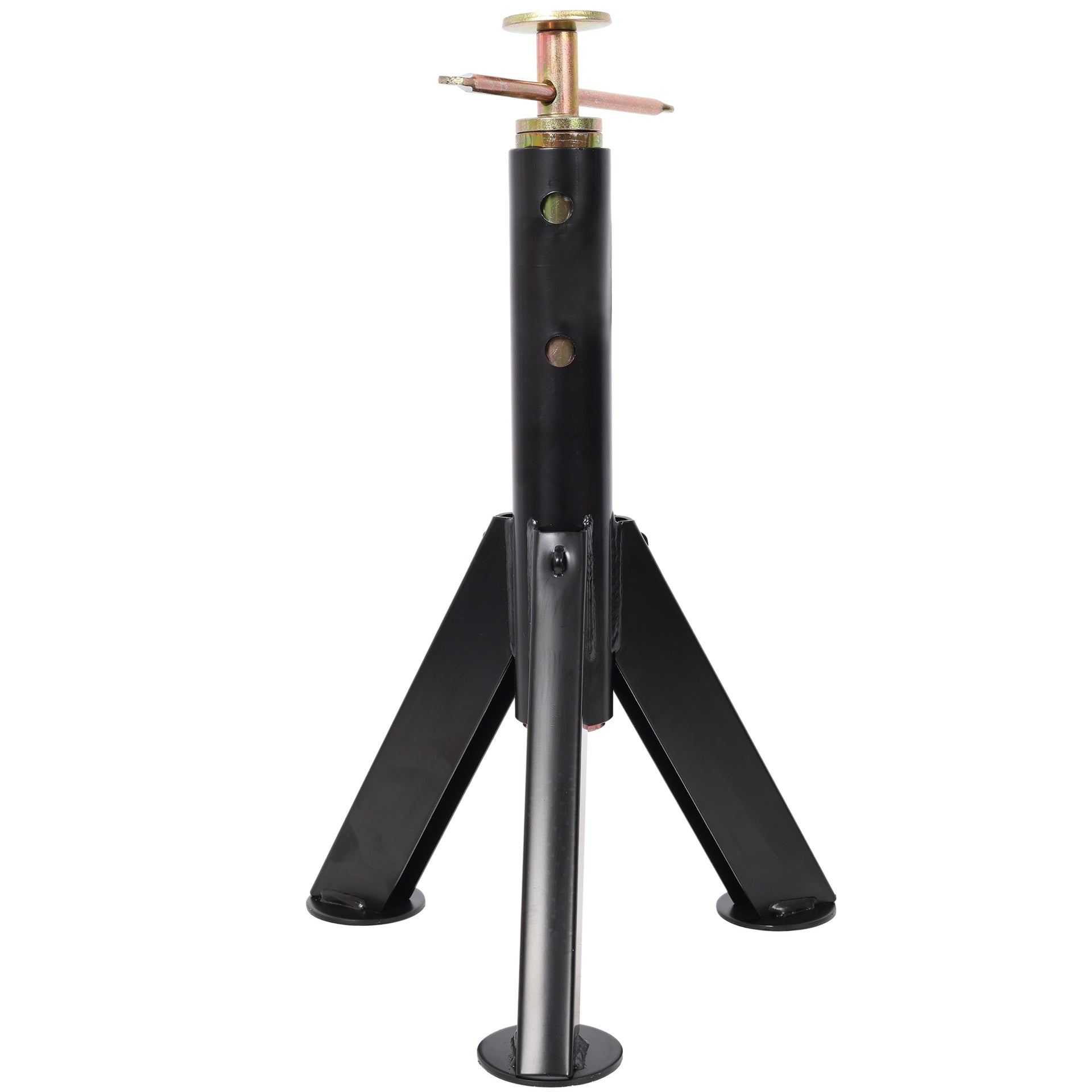 RV Adjustable Telescoping Stabilizer Jack Stand, Supports Stabilizer Jacks,16 to 30 Inches Adjustabe Height,6,000 Pound Capacity,Black Color, 2PACK