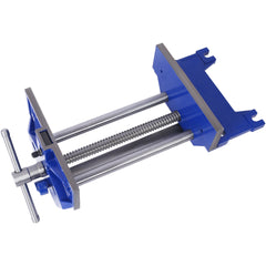 Rapid Action Woodworking Vise Quick Release Lever for Quick Adjustments 9 Inch Jaw Width Made with Heavy-Duty Cast Iron ,Blue
