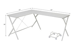 Dazenus White Finish Computer Desk