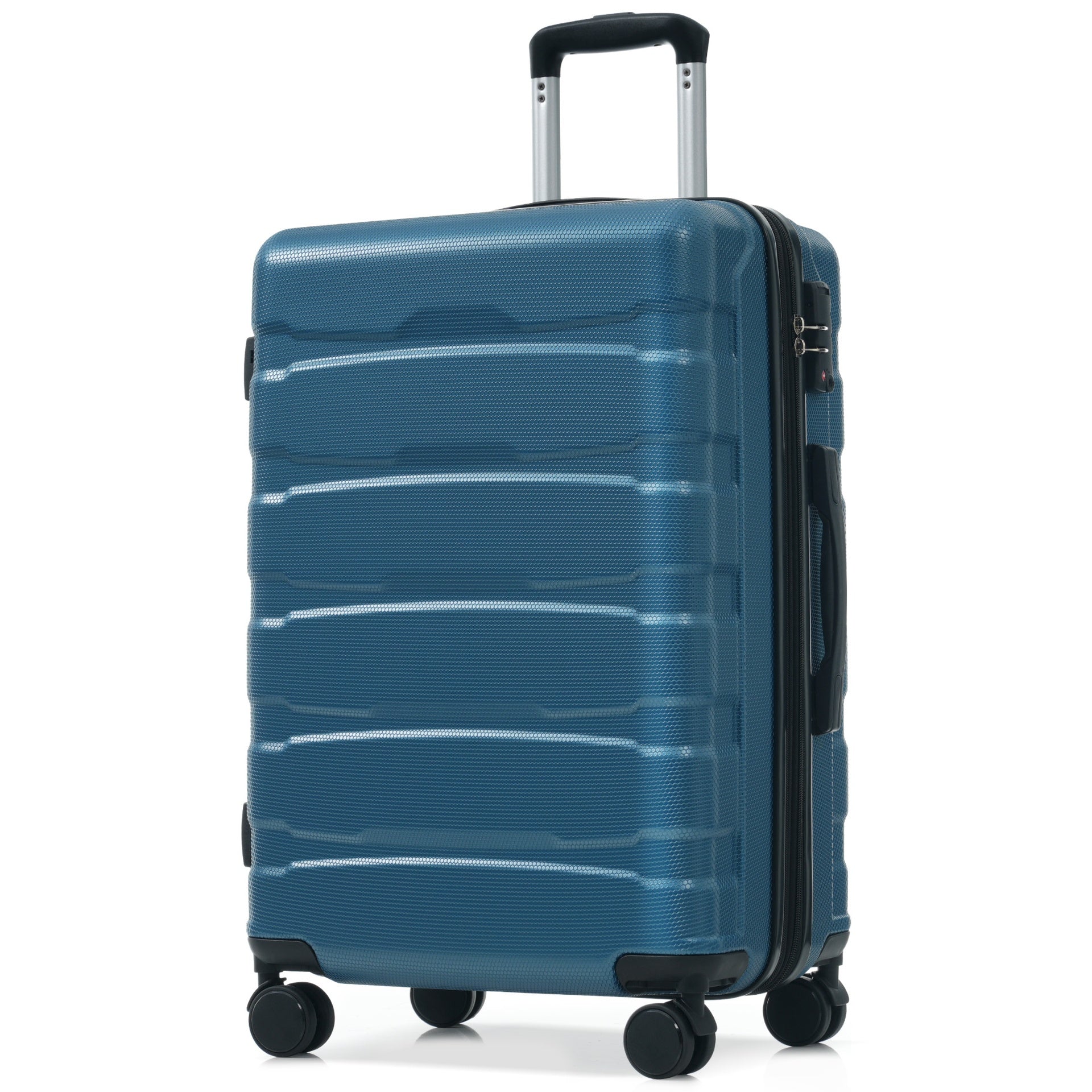24 Inch Hardshell ABS Checked Luggage, Durable Expandable Travel Suitcase with Spinner Wheels, TSA Lock