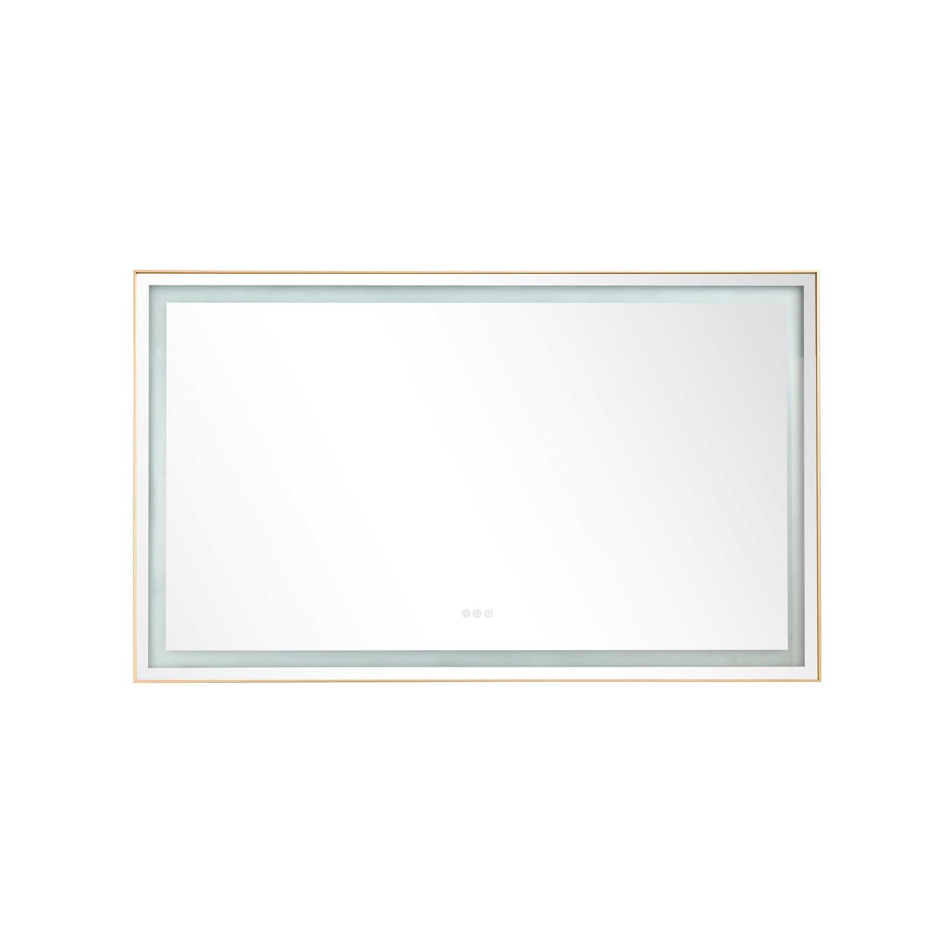 60 x 36 Inch LED Bathroom Mirror with Aluminum Frame, Wall Mounted Vanity Mirror, Anti-Fog, Memory, 3 Colors, Stepless Dimmable