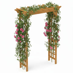 Wooden Arbor, Wedding Arch for Ceremony, Wood Trellis for Plant Climbing, Christmas Decor Pergola for Garden Backyard