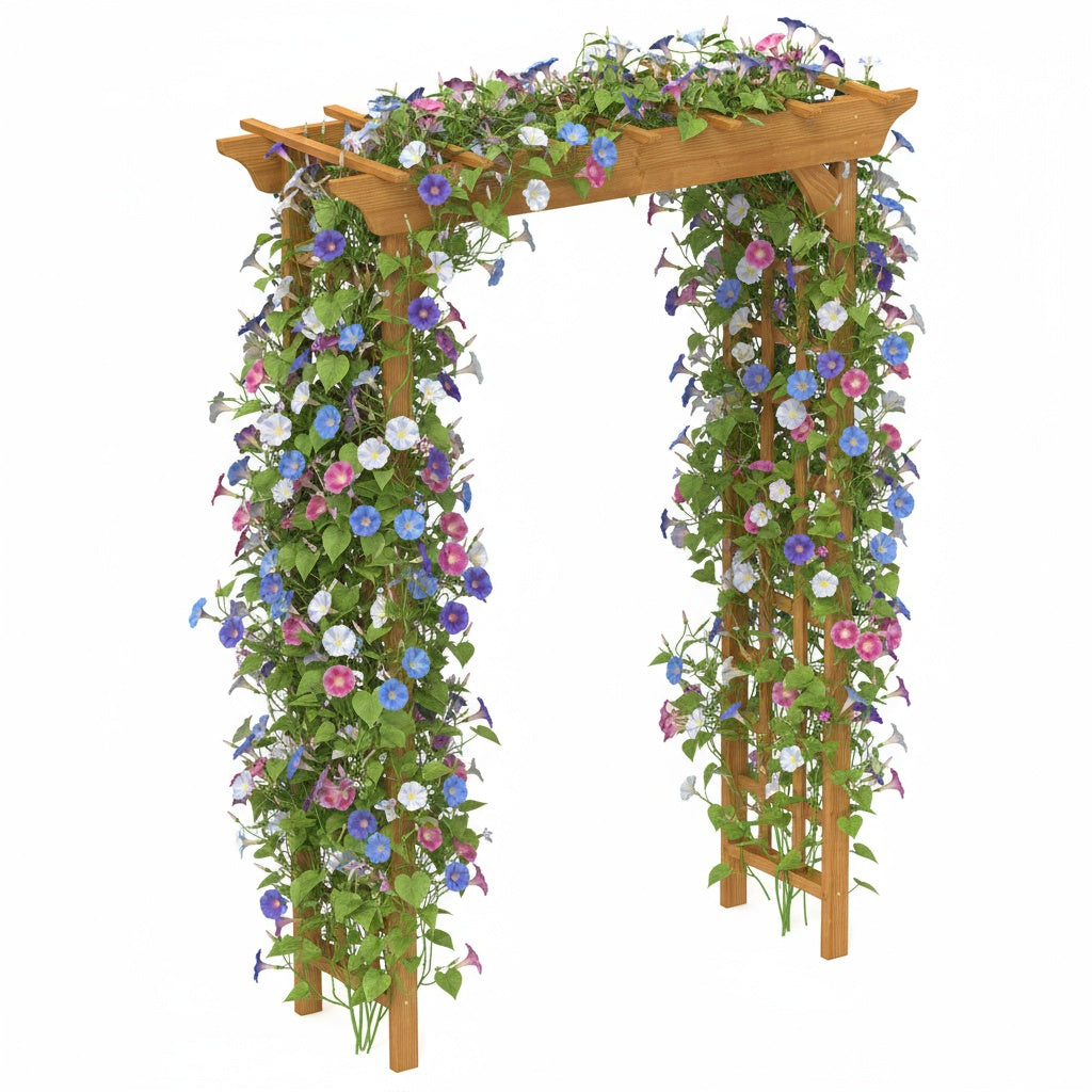 Wooden Arbor, Wedding Arch for Ceremony, Wood Trellis for Plant Climbing, Christmas Decor Pergola for Garden Backyard