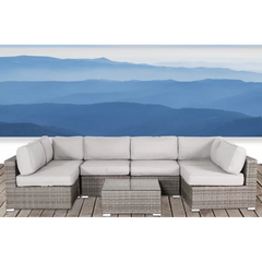 Fully Assembled Wicker Patio Sofa Set for 4 with Cushions Convenient Outdoor Seating Group