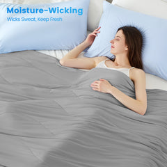 1-Piece 60x90" Cooling DA Comforter,Gray