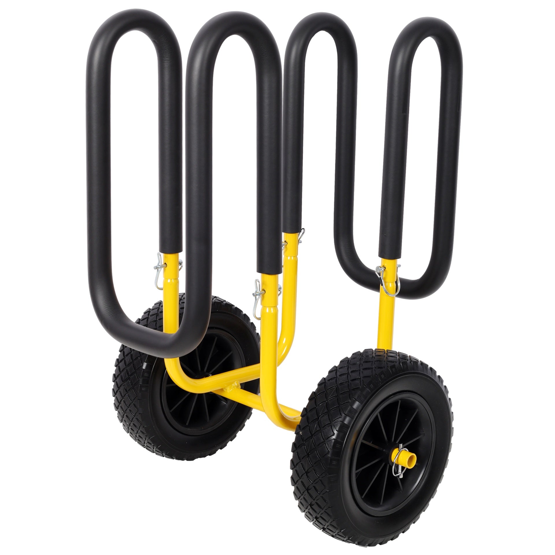 M Shape Suspenz Stand Up Paddle Board & Surfboard Transport Cart With 10in Flat-Free Tires. 150 LBS SUP Carrier Trolley Yelloe Color