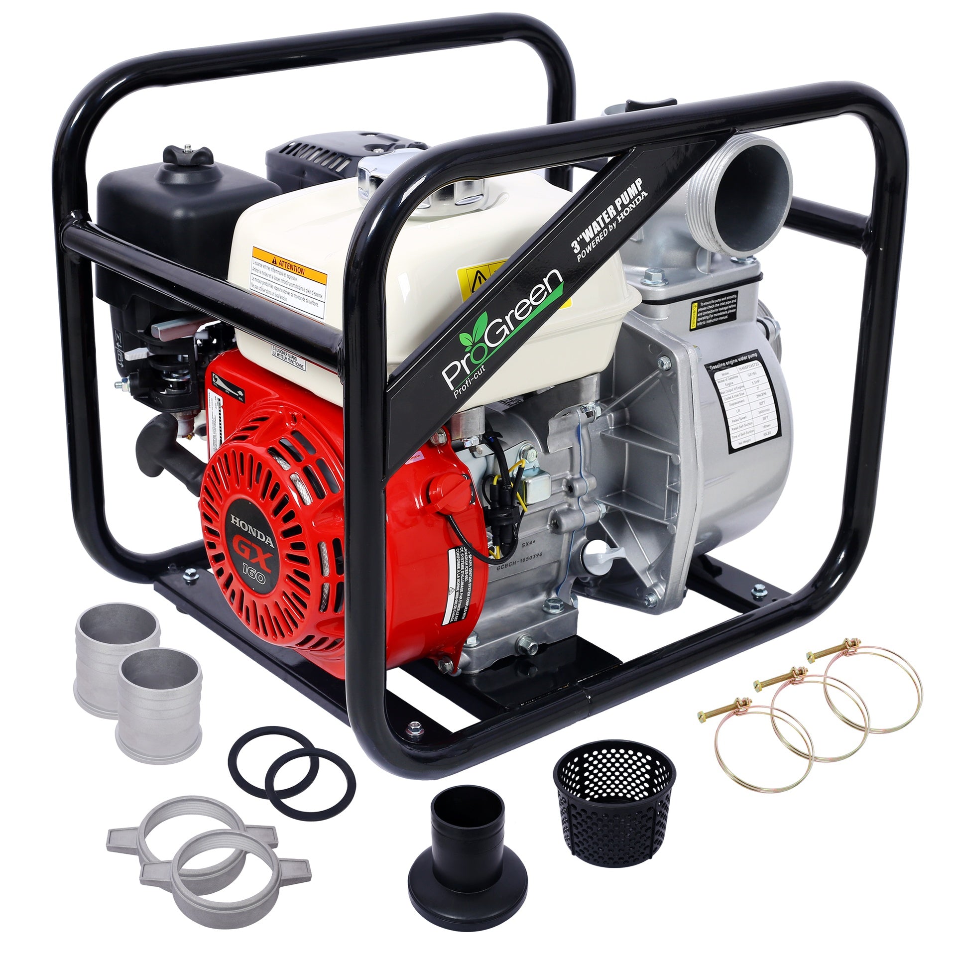 Water Pump 3" 264Gpm ,163cc Honda GX160 Engine, 3IN NPT COUPLER
