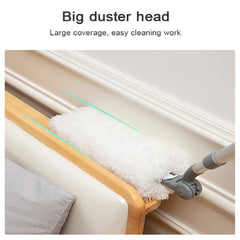 Long handle duster,Dust collector with extension bar,home duster,Easy to use and reusable,white