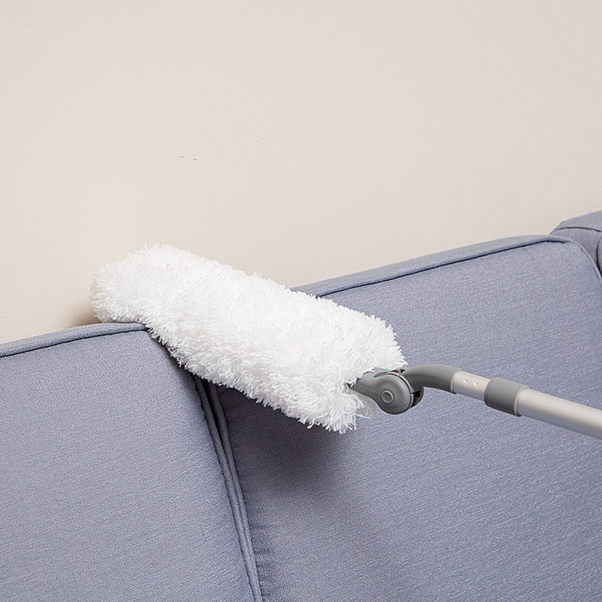Long handle duster,Dust collector with extension bar,home duster,Easy to use and reusable,white