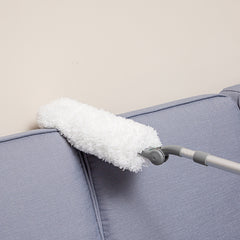 Long handle duster,Dust collector with extension bar,home duster,Easy to use and reusable,white