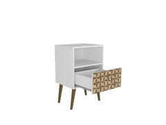 Nightstand in Natural and White