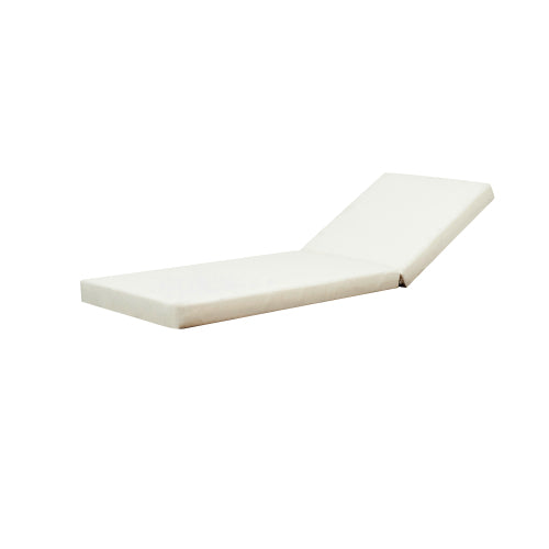 LOUNGE CHAISE SET, ACACIA SOLID WOOD WITH  LOUNGE CUSHION (Cream) - Matching Dark Grey Version Available