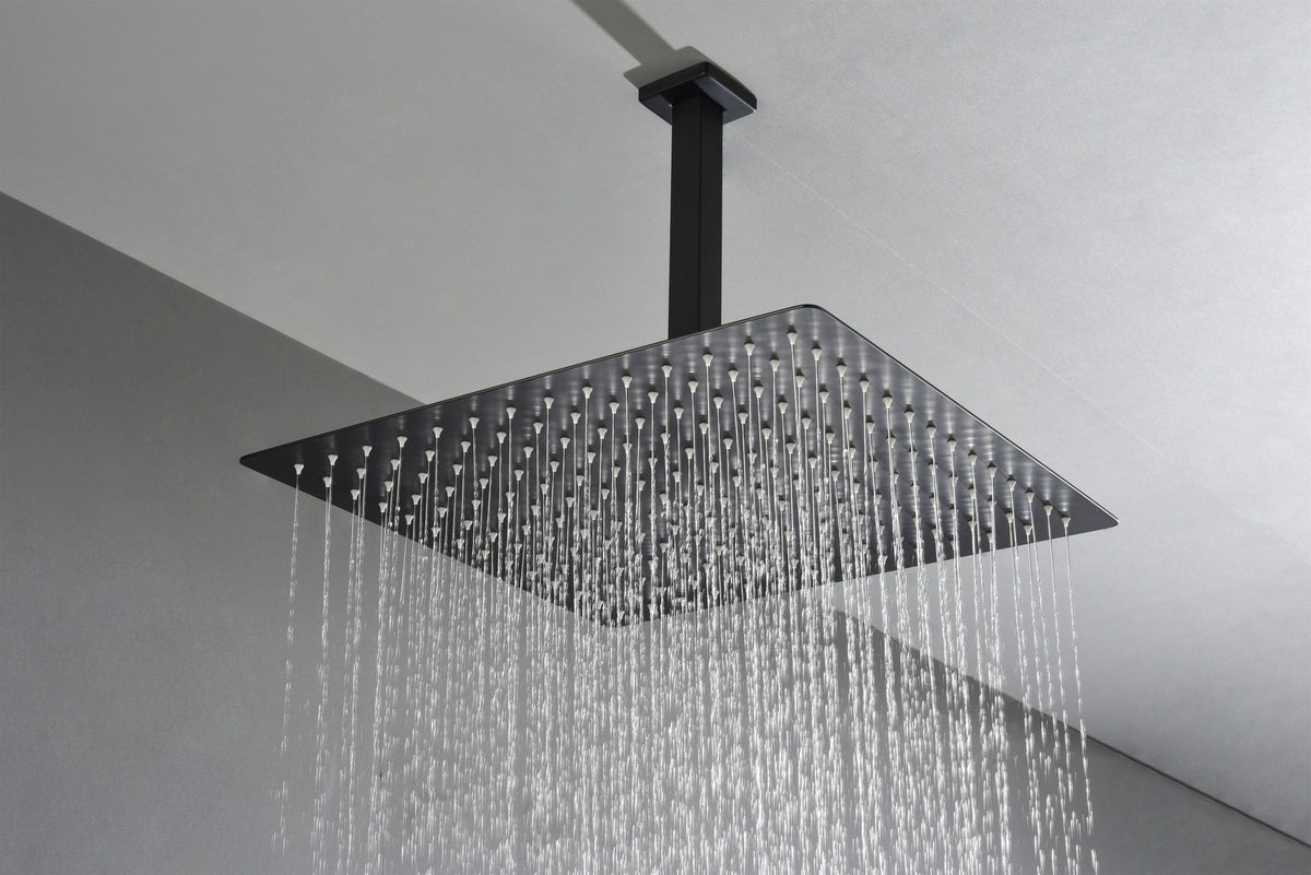 16" Matte Black Bathroom Luxury shower head