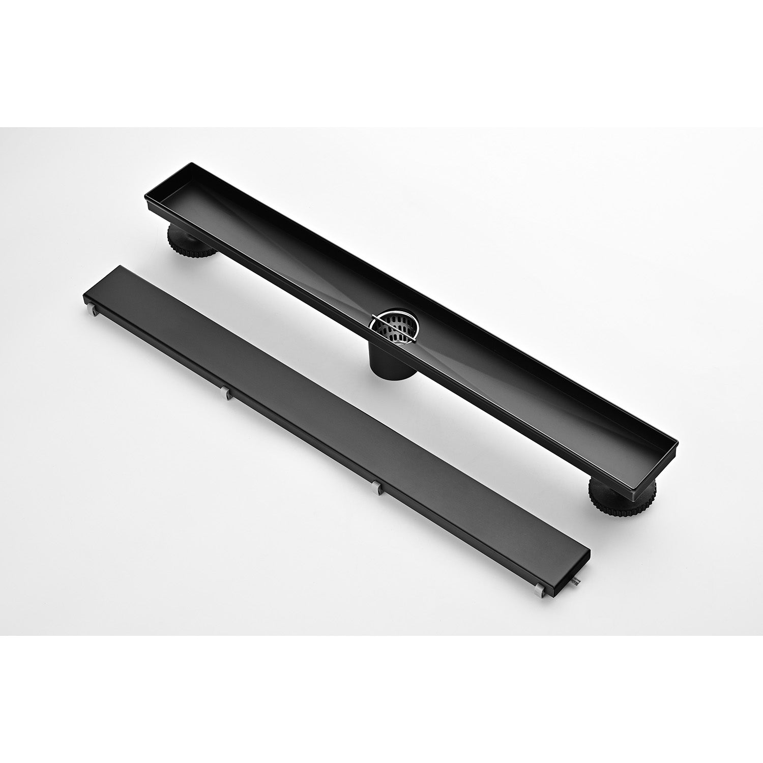24 Inches Linear Shower Drain, Included Hair Strainer and Leveling Feet