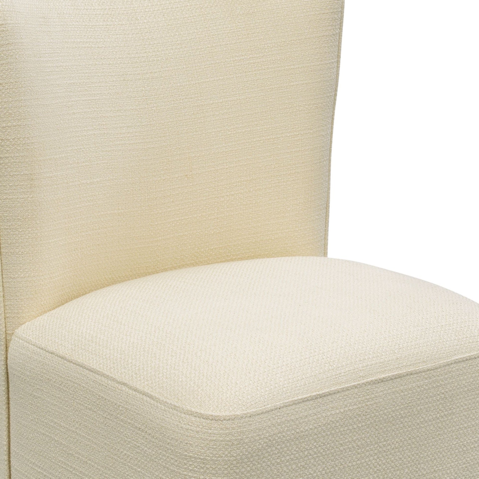 Vela Dining Chair with castors, Cream