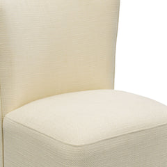 Vela Dining Chair with castors, Cream