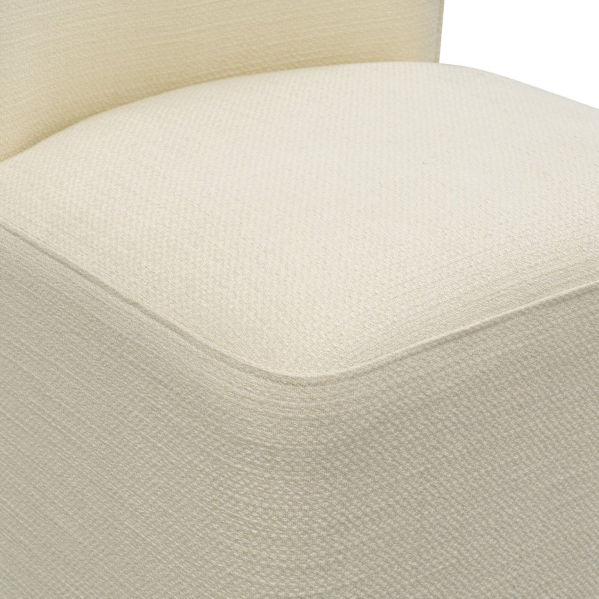 Vela Dining Chair with castors, Cream