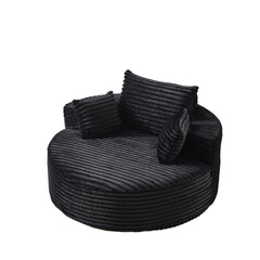 55'L Corduroy Sponge single sofa,No Assembly Required,Fluffy Modern Sleeper Chair for Living room, Bedroom, Lounge and Projection Room(Not a swivel chair.)